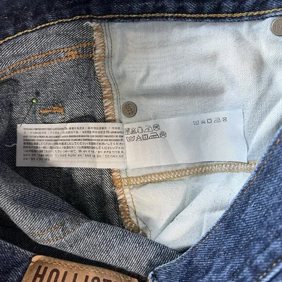 Mens The Hollister Boot Blue Denim Jeans Cotton Button Fly 30X32 Measures 31x31 - Picture 14 of 16